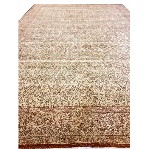 118 - JOSHAGAN DESIGN CARPET, 384cm x 270cm, rare golden feed.