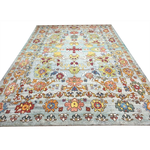 119 - CONTEMPORARY OUSHAK CARPET, 407cm x 290cm.