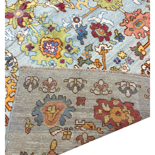 119 - CONTEMPORARY OUSHAK CARPET, 407cm x 290cm.