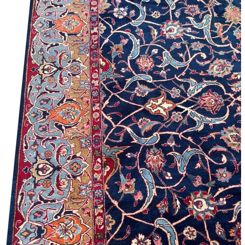 123 - PERSIAN ISPHAHAN DESIGN CARPET, 343cm x 232cm.