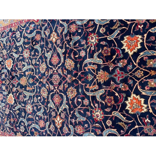 123 - PERSIAN ISPHAHAN DESIGN CARPET, 343cm x 232cm.