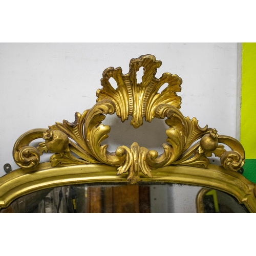 197 - OVERMANTEL, 161cm H x 142cm, Victorian giltwood and gesso, circa 1860, with foliate scrolling frame.