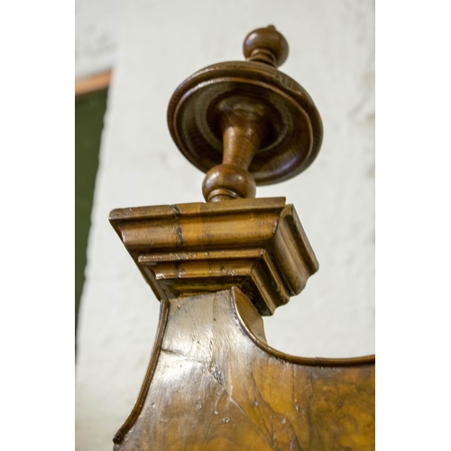 199 - BUREAU BOOKCASE, 251cm H x 117cm W x 60cm D, 18th century Italian olivewood and walnut, with two ori... 