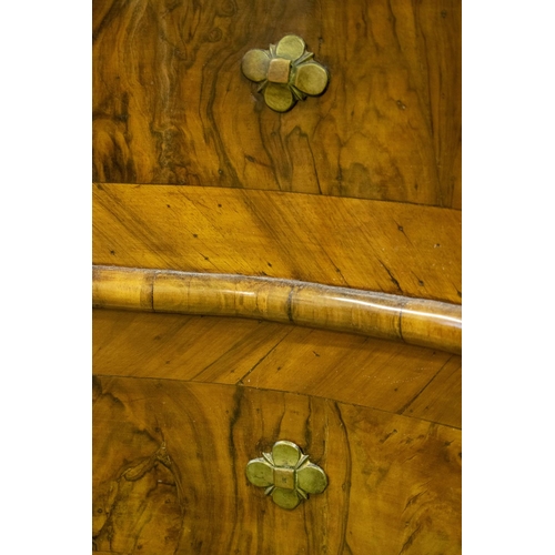 199 - BUREAU BOOKCASE, 251cm H x 117cm W x 60cm D, 18th century Italian olivewood and walnut, with two ori... 