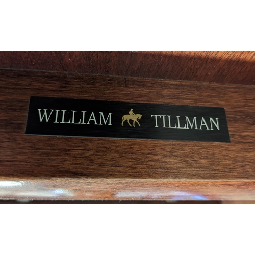 258 - WILLIAM TILLMAN BREAKFAST TABLE, 106cm x 37cm x 74cm, George III style mahogany and satinwood crossb... 