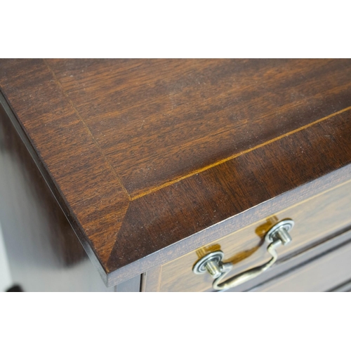 262 - BEDSIDE CHESTS, 67cm H x 43cm W x 32cm D, a pair, Georgian style mahogany, each with four drawers. (... 