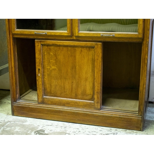 290 - DUDLEY & CO. LTD HABERDASHERY CABINET, 199cm H x 92cm x 53cm, first half 20th century oak with sixte... 