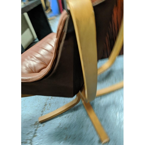 328 - VATNE MOBLER FALCON CHAIR, 83cm H, by Sigurid Russell, tanned leather finish.