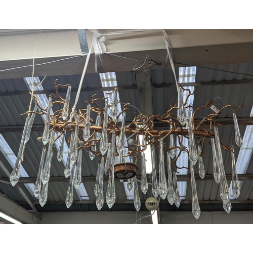 332 - SERIP ORGANIC LIGHTING AQUA CHANDELIER, 70cm drop.