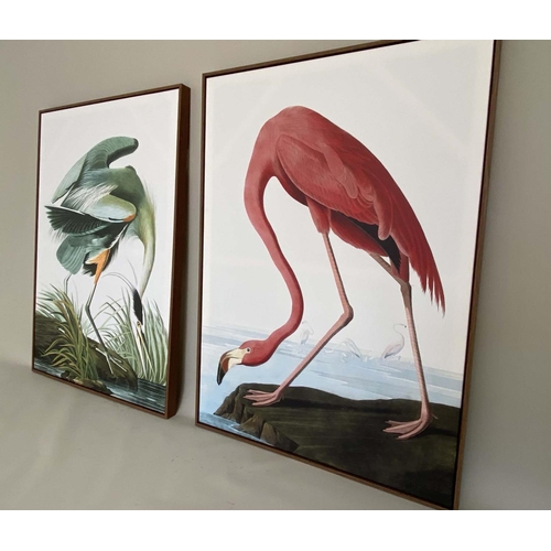 437 - AFTER JAMES AUDUBON PRINTS, a pair, on canvas, framed, 113cm x 83cm. (2)