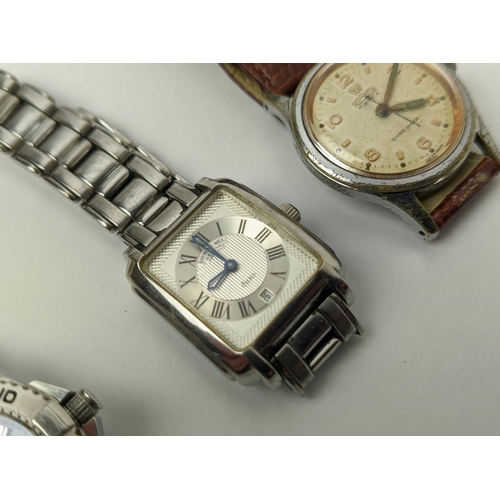 6 - LONGINES 'HYDRO CONQUEST' LADIES DIVER STYLE WRIST WATCH, and three other various including Raymond ... 