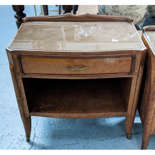 301 - ATTRIBUTED TO OSVALDO BORSANI NIGHT STANDS, a pair, each 60cm W x 40cm D x 62cm H 1940s Italian. (2)