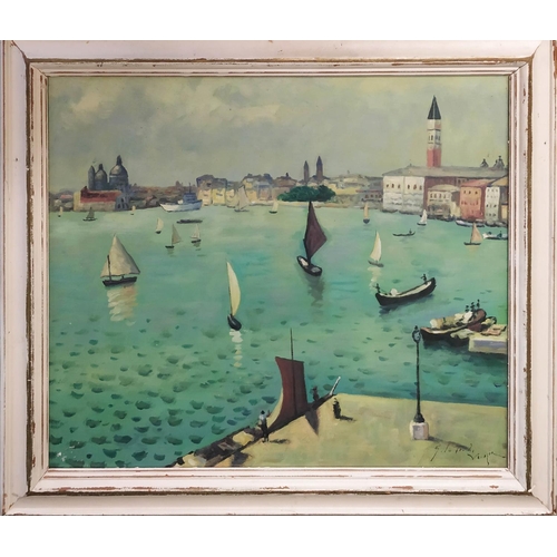 40 - AFTER ALBERT MARQUET, 'View of Venice', oil on board, 49cm x 61cm, signed 'G la Touche', framed.
