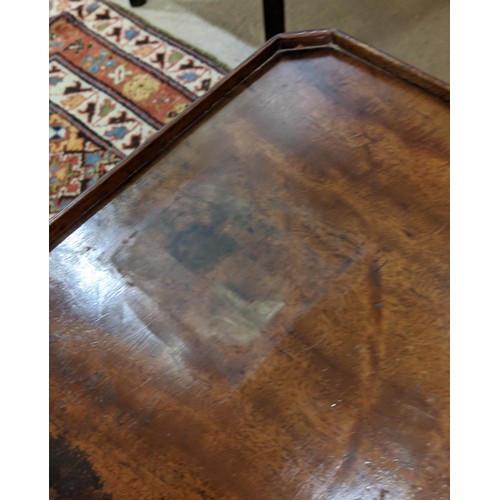 193 - OCCASIONAL TABLES, a pair, in the manner of Arthur Brett in the Chippendale style flame mahogany on ... 