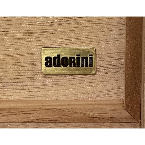 174 - HUMIDOR, lacquered polished walnut and cedar lined with adjustable interior and lift out tray by Ado... 