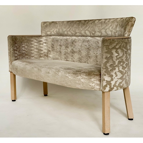 186 - SOFA/SEAT, a matching seat by Collinet Sieges of France, 130cm W.