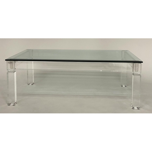 340 - ARTEFLEX LOW TABLE, Italian lucite and polished glass, rectangular, 110cm W x 70cm D x 39cm H.