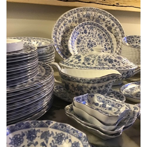 223 - DINNER SERVICE, English fine bone China, Minton 'Shalamar', 12 place, 4 piece settings approx 72 pie... 