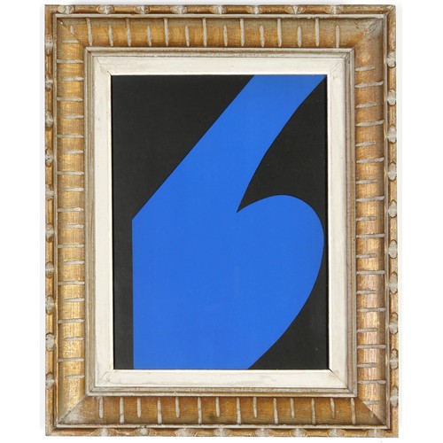 66 - ELLSWORTH KELLY, original lithograph, Blue, printed by Maeght, 1958, vintage French frame, 38cm x 28... 