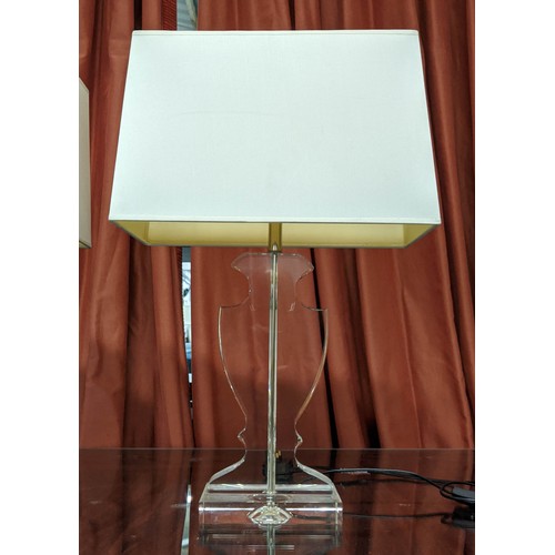 516 - ANDREW MARTIN FARADAY TABLE LAMPS, a pair, with shades, 73cm H. (2)