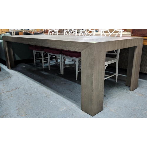 369 - DINING TABLE, contemporary design, 77cm H x 274cm x 107cm.