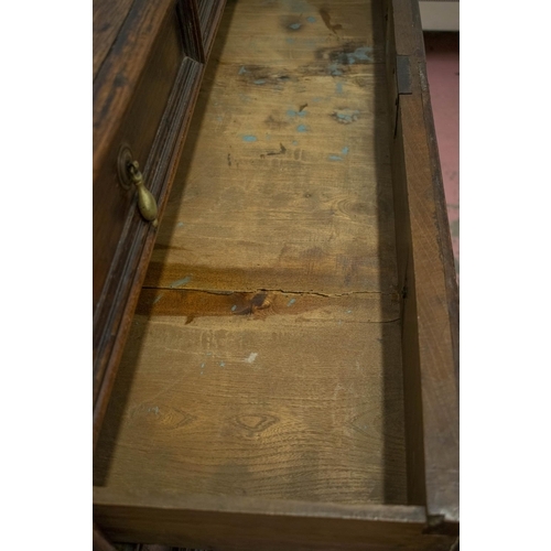 192 - CHEST, 96cm H x 101cm W x 59cm D, William and Mary oak, circa 1700, in two parts with six drawers.