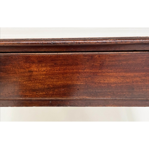 187 - WRITING TABLE, George III mahogany with full width frieze drawer and square section tapering support... 