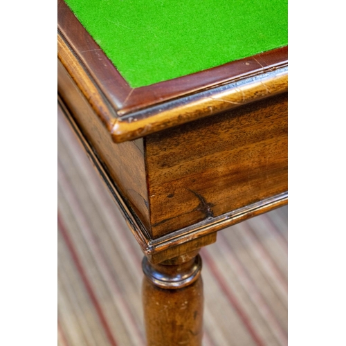 226 - CARD TABLE, 77cm H x 92cm x 44cm, George III mahogany, circa 1780, with green baize top and brass ca... 