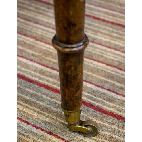 226 - CARD TABLE, 77cm H x 92cm x 44cm, George III mahogany, circa 1780, with green baize top and brass ca... 