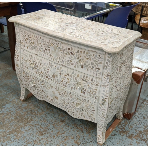 375 - GRAHAM AND GREEN CHEST OF DRAWERS, 90cm x 60cm x 78cm, Syrian style, inlaid finish.