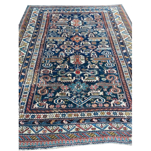 56 - ANTIQUE CAUCASIAN SHIRVAN RUG, 170cm x 140cm.