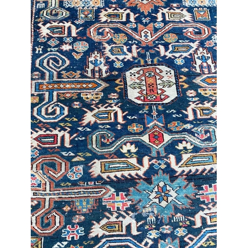 56 - ANTIQUE CAUCASIAN SHIRVAN RUG, 170cm x 140cm.