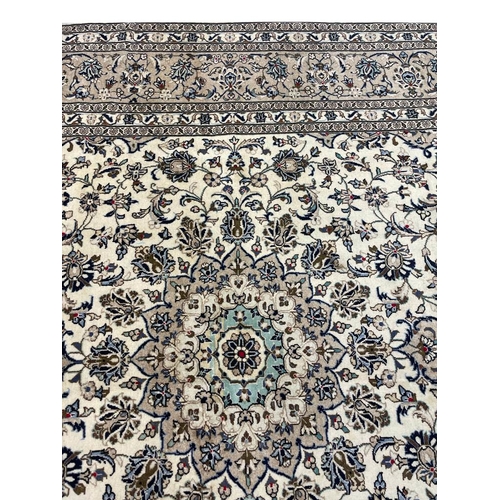 57 - FINE PERSIAN KURK KASHAN CARPET, 355cm x 243cm.