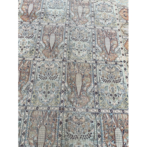 61 - VINTAGE SILK KASHMIR RUG, 221cm x 157cm.