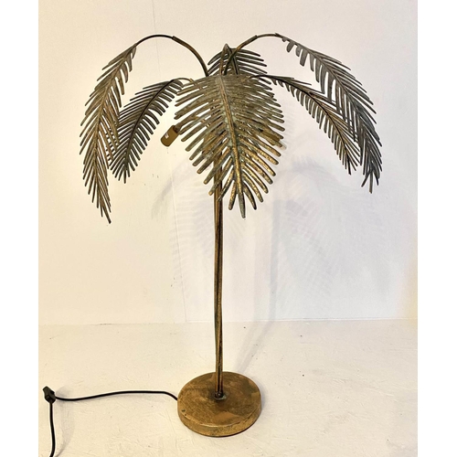 415 - MAISON JANSEN STYLE PALM TREE TABLE LAMP, gilt metal, 
80cm x 48cm.