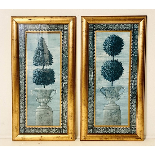 430 - BOX BUSH BOTANICAL PRINTS, a pair, 103cm x 54cm, framed and glazed. (2)