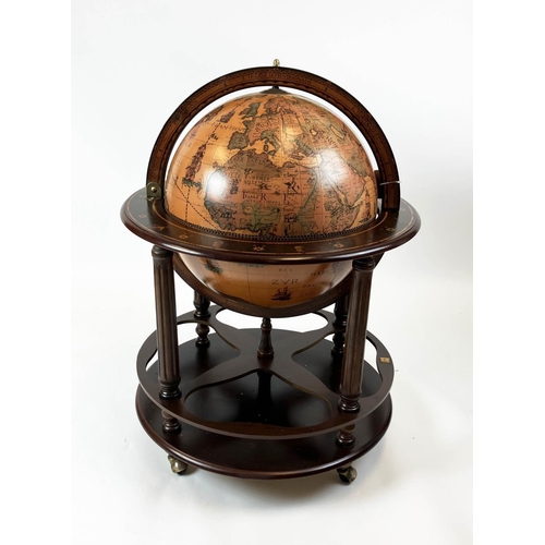 233 - 'GLOBE' COCKTAIL CABINET in Georgian manner, approx 65cm D x 97cm D.