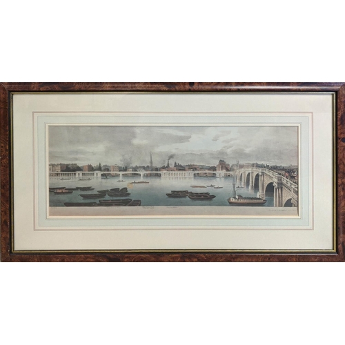 33 - 19TH CENTURY MANNER, 'Views of the Thames', coloured lithographs, a set of four, each 77cmx  43cm, f... 