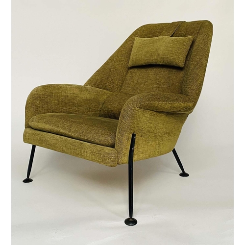 411 - ERNEST RACE HERON CHAIR, 78cm W, vintage 1950's.