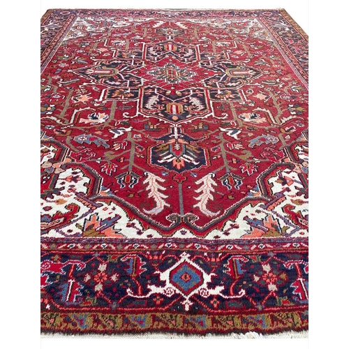 204 - ANTIQUE HERIZ SERAPI DESIGN CARPET, 310cm x 250cm.