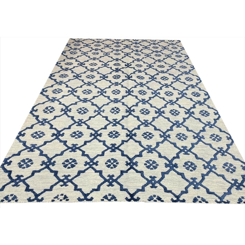 211 - CONTEMPORARY SILK AND WOOL CARPET, 300cm x 202cm, Iznik tile design.