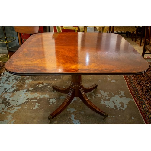 153 - DINING/COFFEE TABLE, Regency style mahogany with height adjustable rounded square top, ex Harrods, s... 