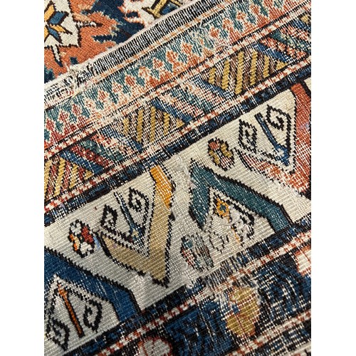 56 - ANTIQUE CAUCASIAN SHIRVAN RUG, 170cm x 140cm.