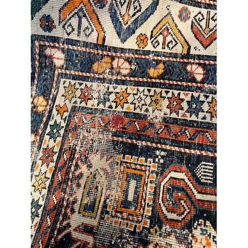 56 - ANTIQUE CAUCASIAN SHIRVAN RUG, 170cm x 140cm.