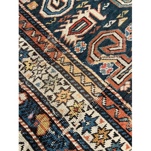 56 - ANTIQUE CAUCASIAN SHIRVAN RUG, 170cm x 140cm.