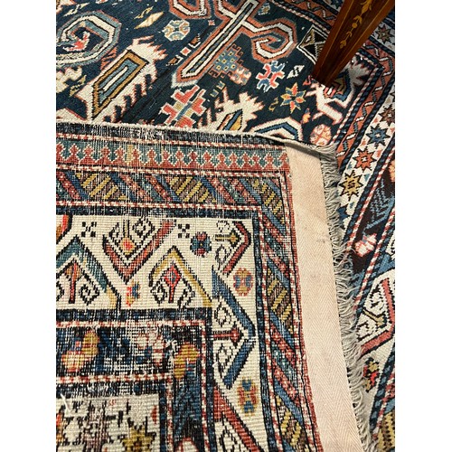 56 - ANTIQUE CAUCASIAN SHIRVAN RUG, 170cm x 140cm.