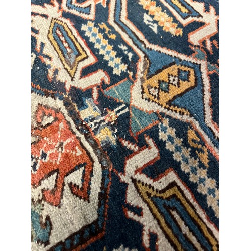 56 - ANTIQUE CAUCASIAN SHIRVAN RUG, 170cm x 140cm.