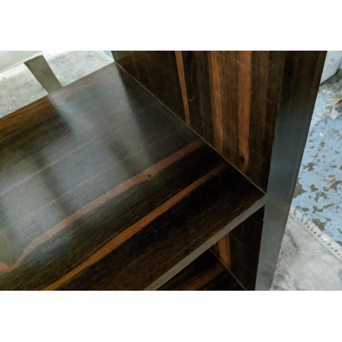 473 - MUFTI CONSOLE TABLE BY MICHAEL DI SOUZA, faux shagreen top, 120cm x 35cm x 88cm.