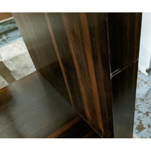 473 - MUFTI CONSOLE TABLE BY MICHAEL DI SOUZA, faux shagreen top, 120cm x 35cm x 88cm.
