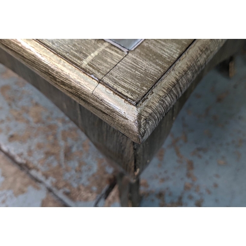 391 - MIRRORED LOW TABLE, 120cm x 60cm x 5cm, silvered frame.